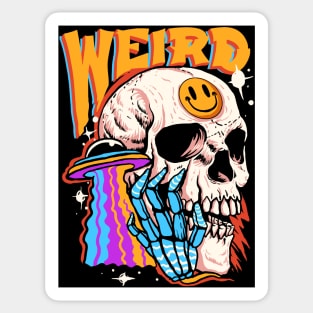 Weird Dude Skull Sticker